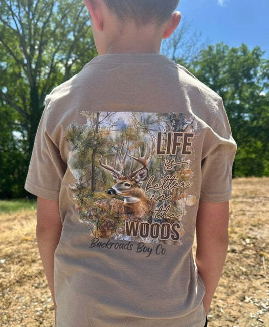 LIFE IS BETTER IN THE WOODS SHORT SLEEVE SHIRT
