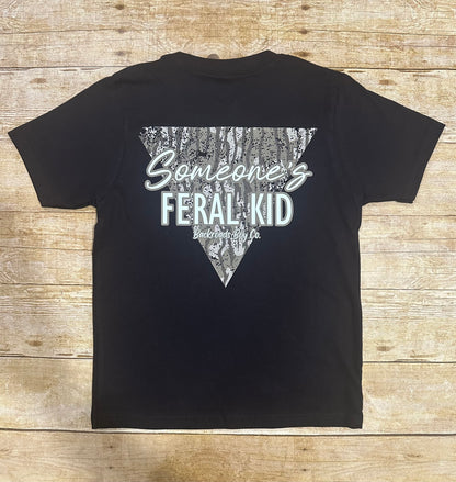 SOMEONE'S FERAL KID BOY'S SHORT SLEEVE SHIRT