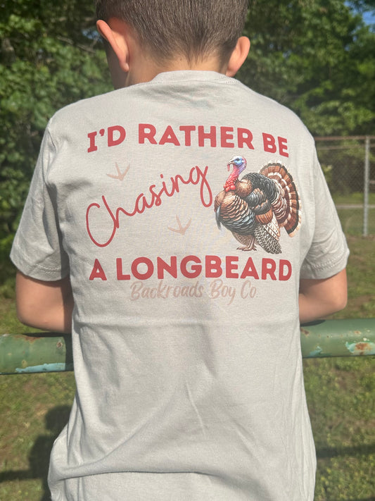 I'D RATHER BE CHASING A LONGBEARD SHORT SLEEVE SHIRT