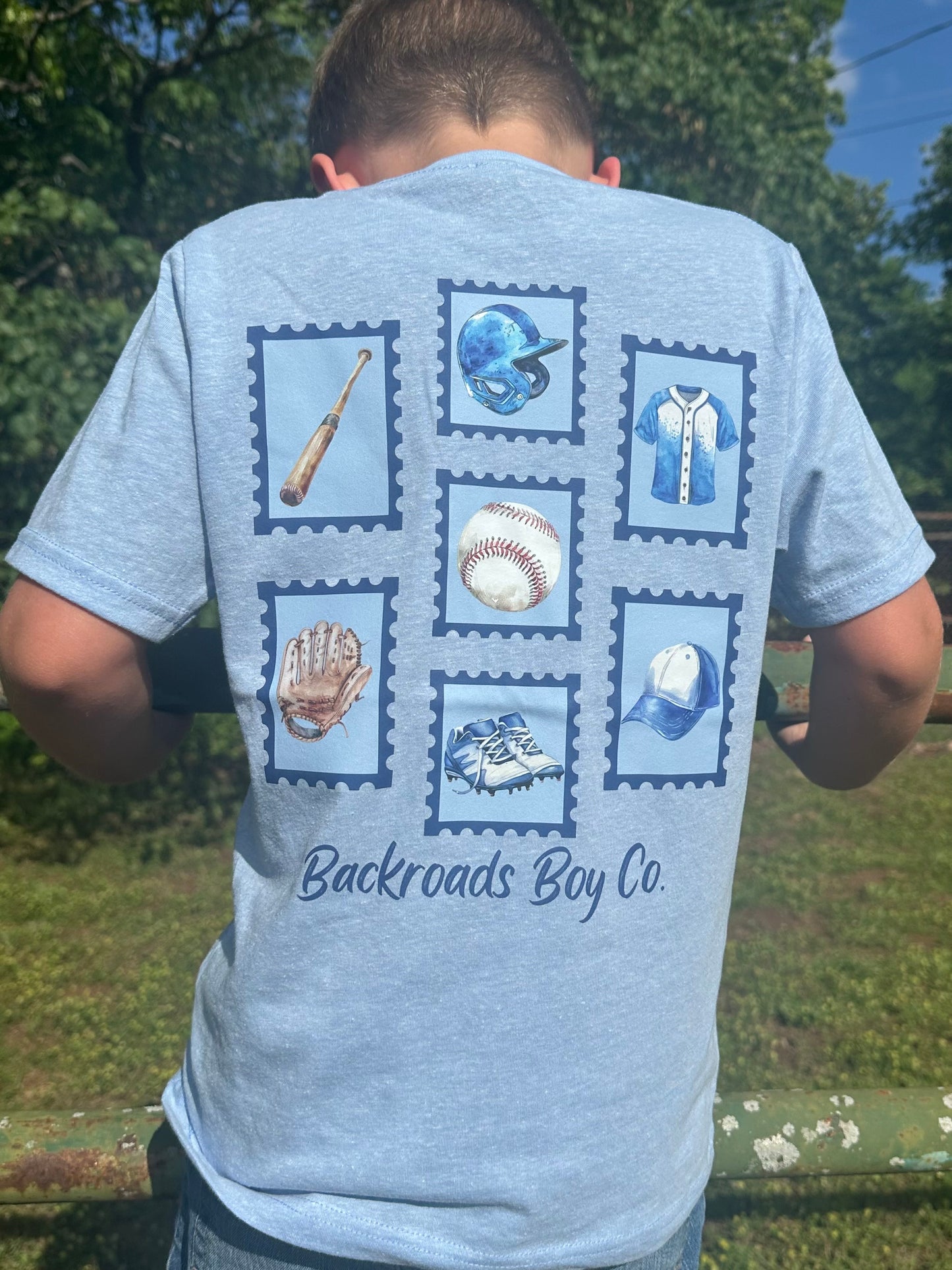 BASEBALL STAMPS SHORT SLEEVE SHIRT